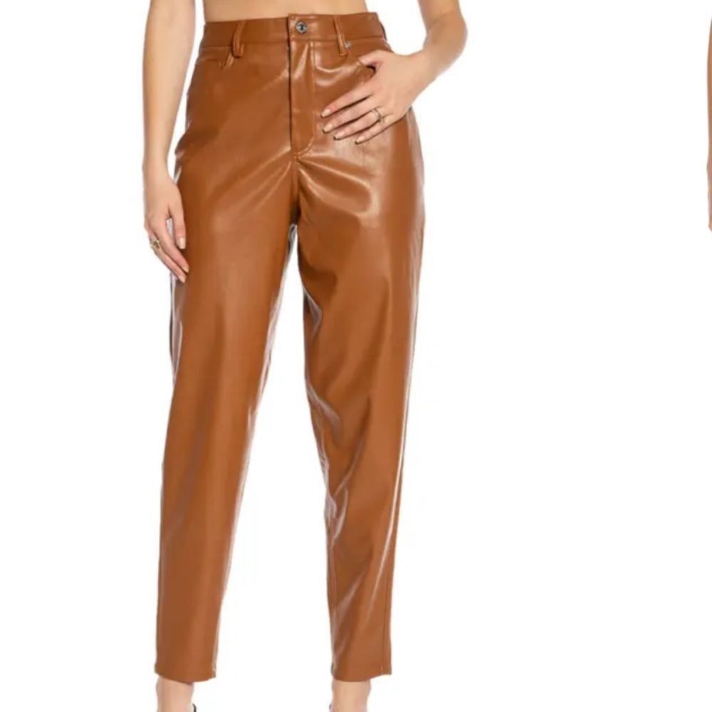 Juicy Couture JUICY COUTURE Rodeo Barrel Fit High Waist Faux Leather Pants Size 27" / US 4 / IT 40 - 1 Thumbnail
