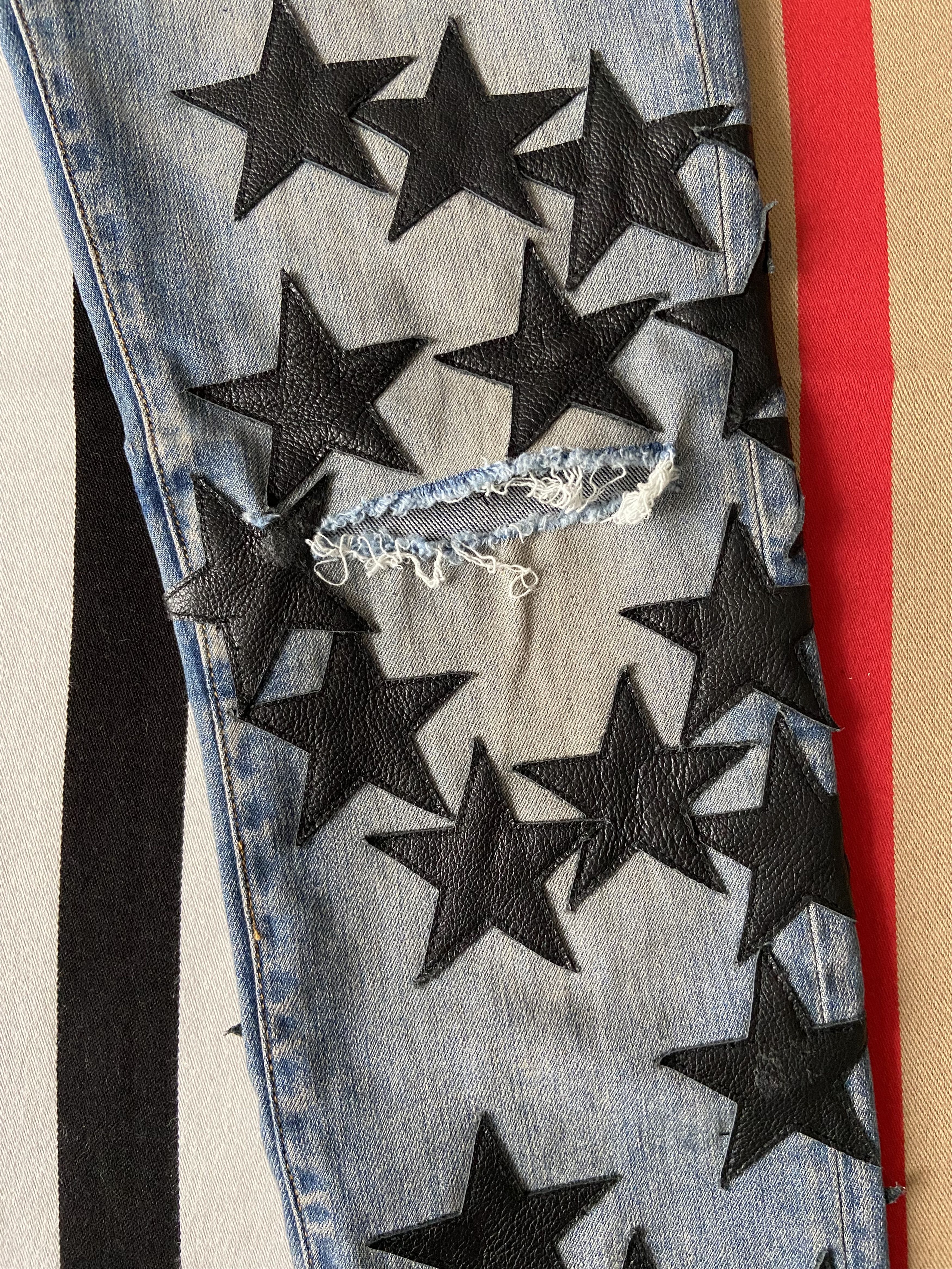 Amiri New AMIRI Chemist Leather Star Jeans Size US 32 / EU 48 - 8 Thumbnail