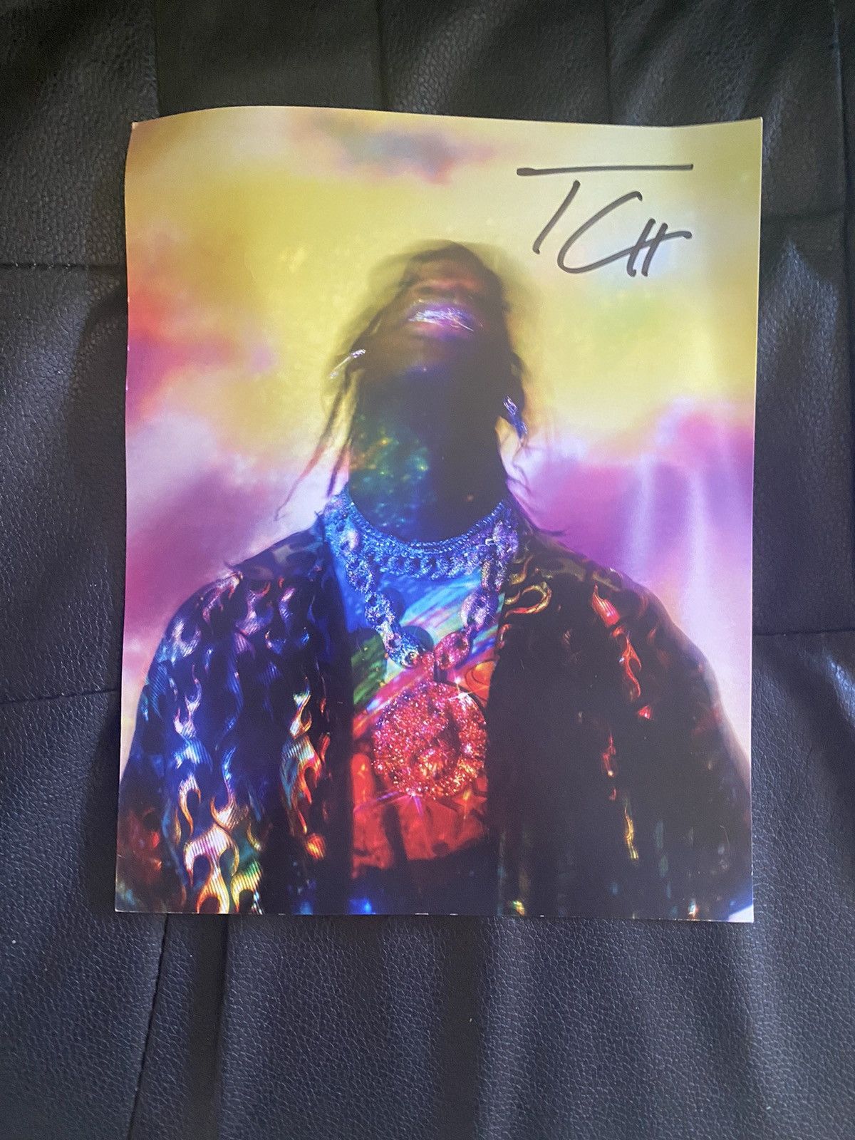 Travis Scott 8x10 Autographed Travis Scott Lithograph Poster Size ONE SIZE - 1 Thumbnail