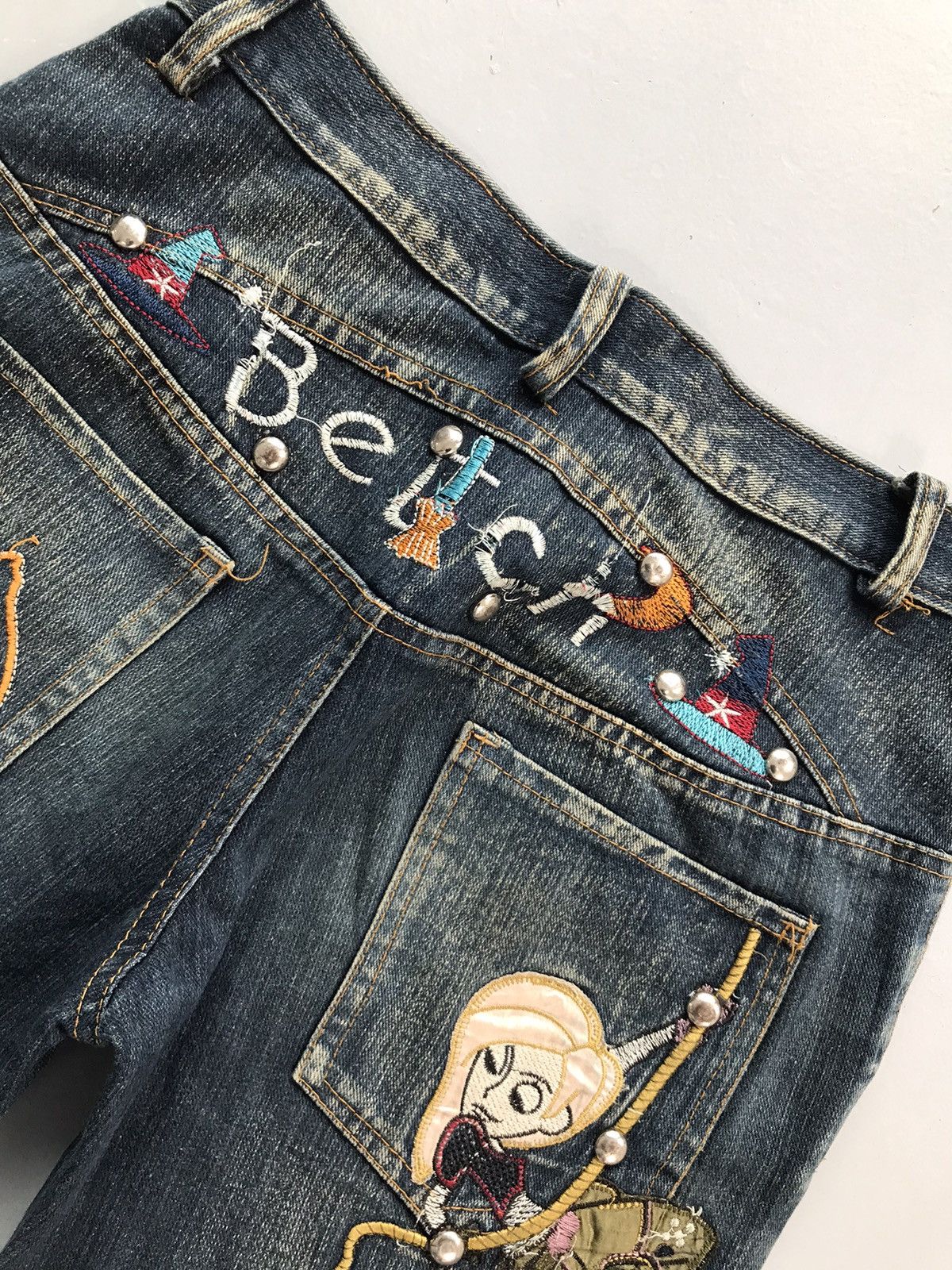 JNCO Vintage hiphop embroidered denim Size US 29 - 12 Thumbnail