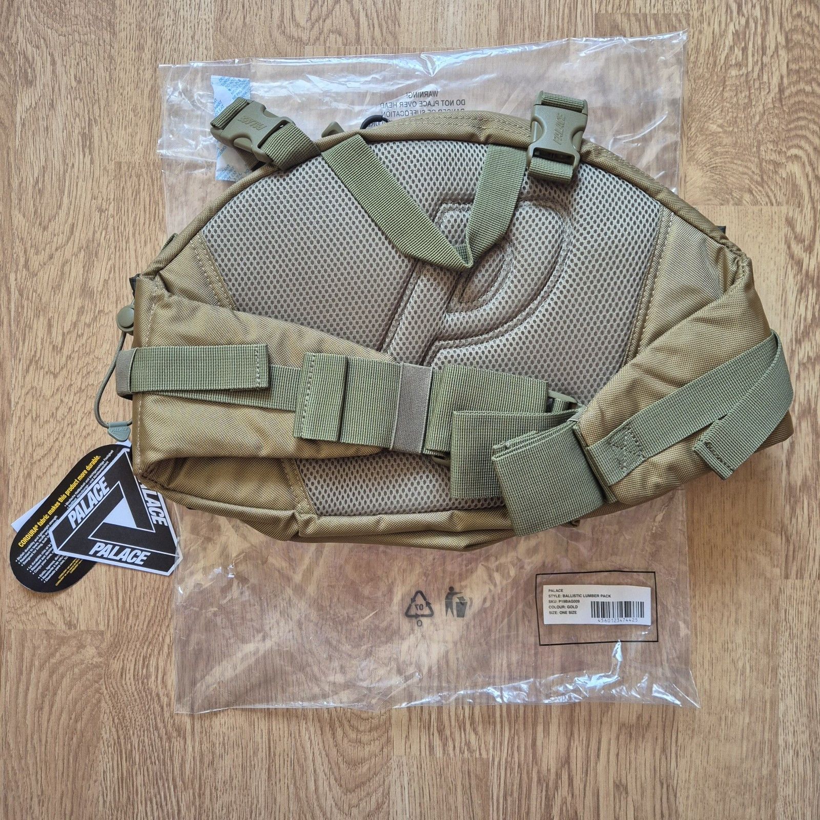 Palace Palace Ballistic Lumber Pack Waist Bag Gold FW20 Size ONE SIZE - 2 Thumbnail
