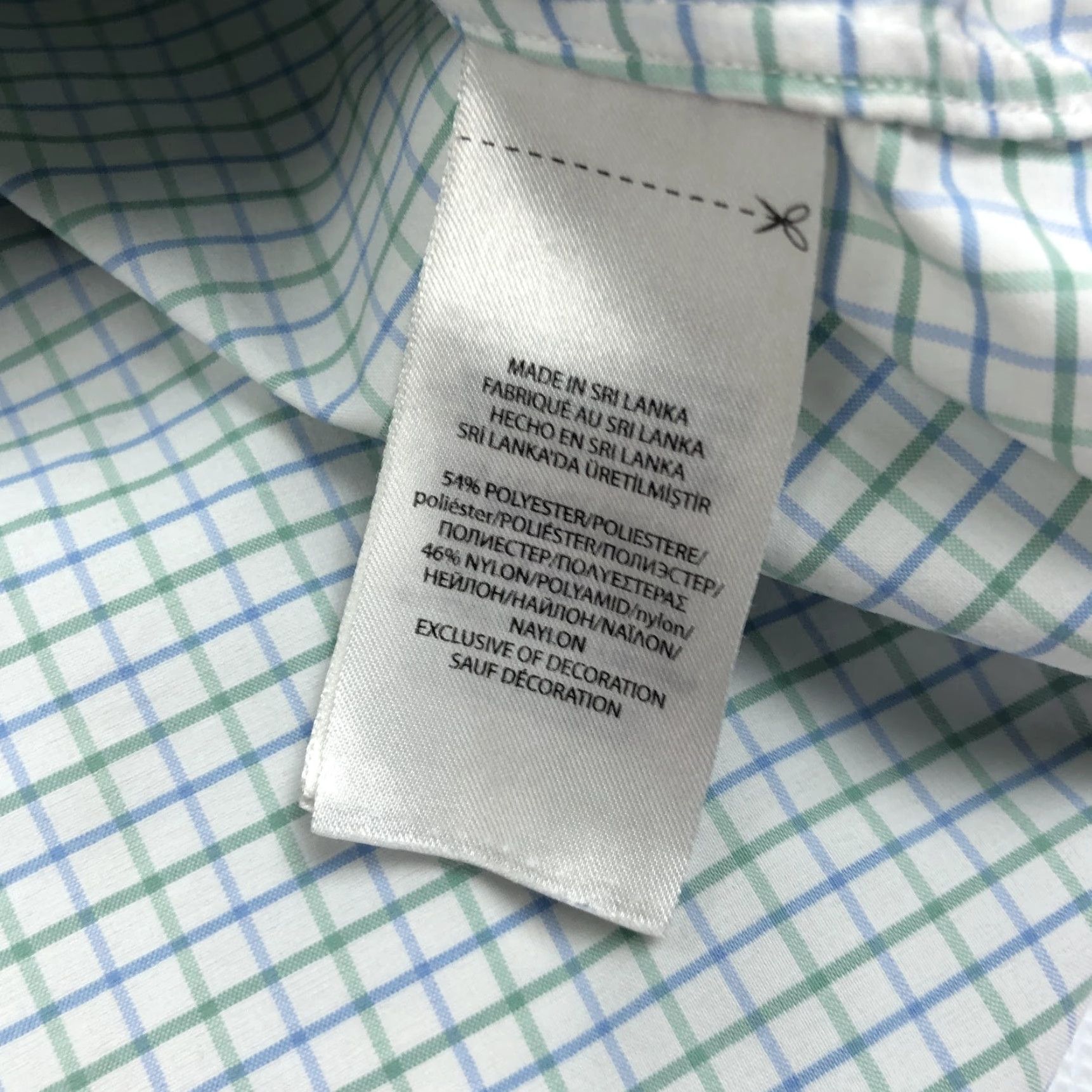 Ralph Lauren Ralph Lauren Performance Men's M White Green Blue Check Button-Down Shirt Size US M / EU 48-50 / 2 - 7 Thumbnail