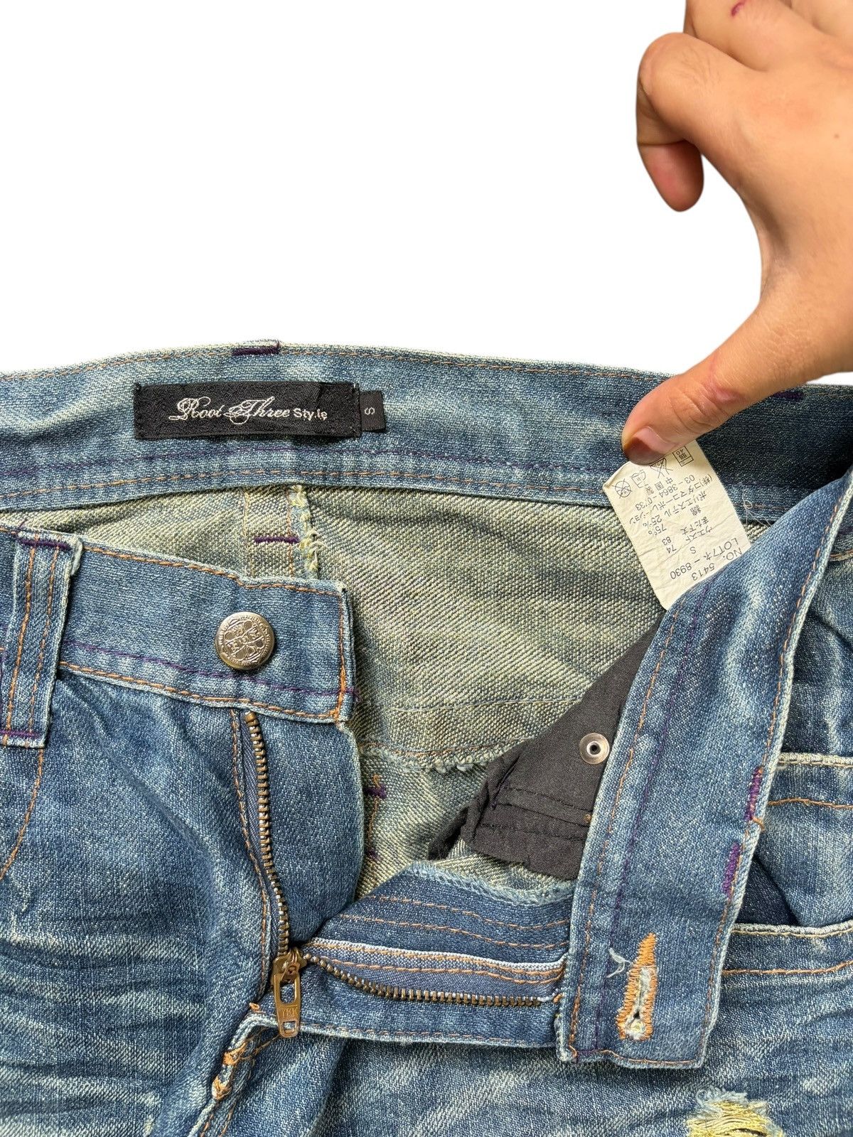 Hysteric Glamour Vintage Japanese Brand Distress Low Rise Flare Jeans Size 29" - 5 Thumbnail