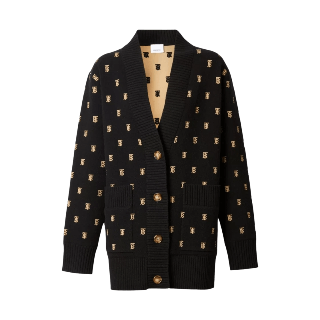 Burberry o1tko10526 Monogram Wool Cashmere Blend Oversized Cardigan Size L / US 10 / IT 46 - 1 Preview