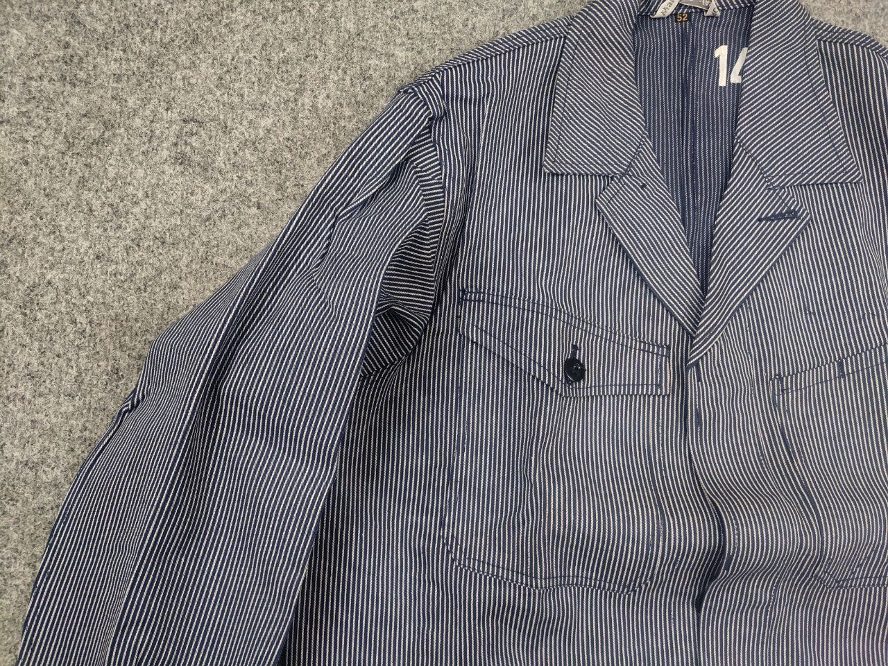 Vintage Marsum Vintage Hickory Stripe French Chore Works Jacket Size US L / EU 52-54 / 3 - 4 Thumbnail