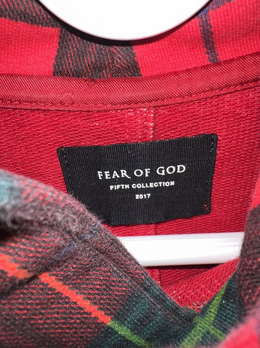 Fear of God Fifth Collection Red Plaid Hoodie Size US S / EU 44-46 / 1 - 3 Thumbnail