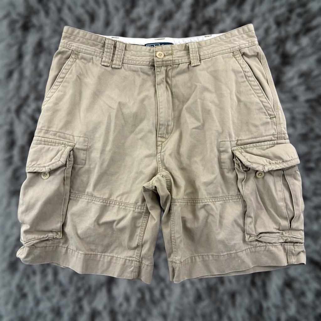 Ralph Lauren VINTAGE Polo Ralph Lauren Cargo Shorts Men’s 36 Beige Chino Khaki Zip Y2K Size US M / EU 48-50 / 2 - 1 Thumbnail