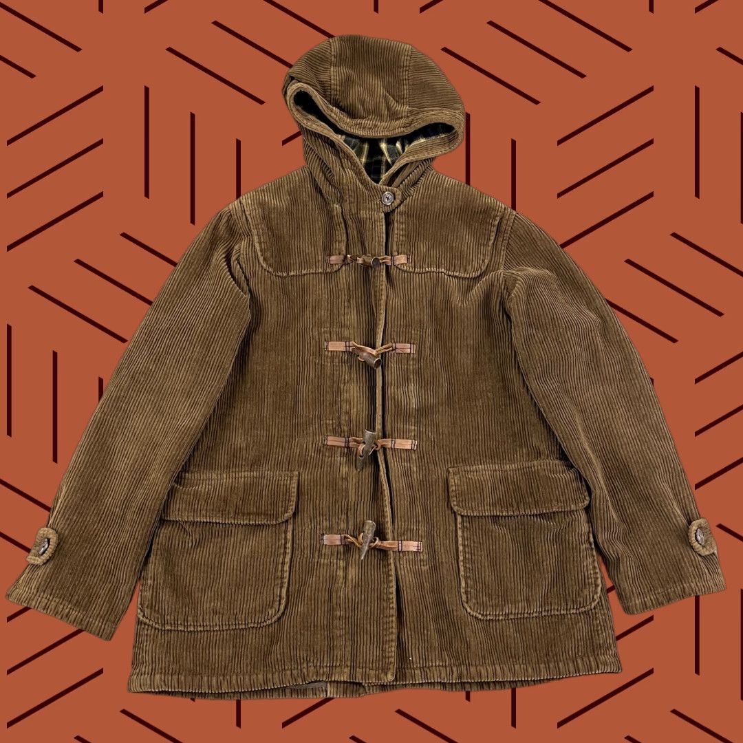 Abercrombie & Fitch VINTAGE Abercrombie & Fitch Corduroy Jacket Womens Medium Wool Lined Overcoat 90s Fall Winter Size M / US 6-8 / IT 42-44 - 1 Thumbnail