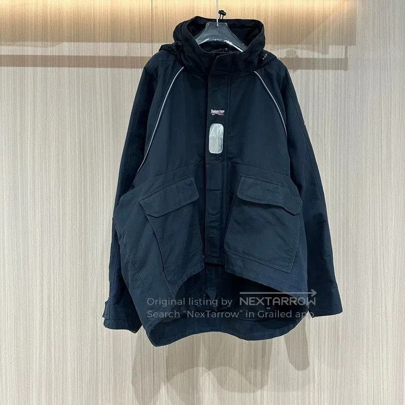 Balenciaga Balenciaga FW21 Solid Zip Parka Coat. Size US XL / EU 56 / 4 - 2 Thumbnail