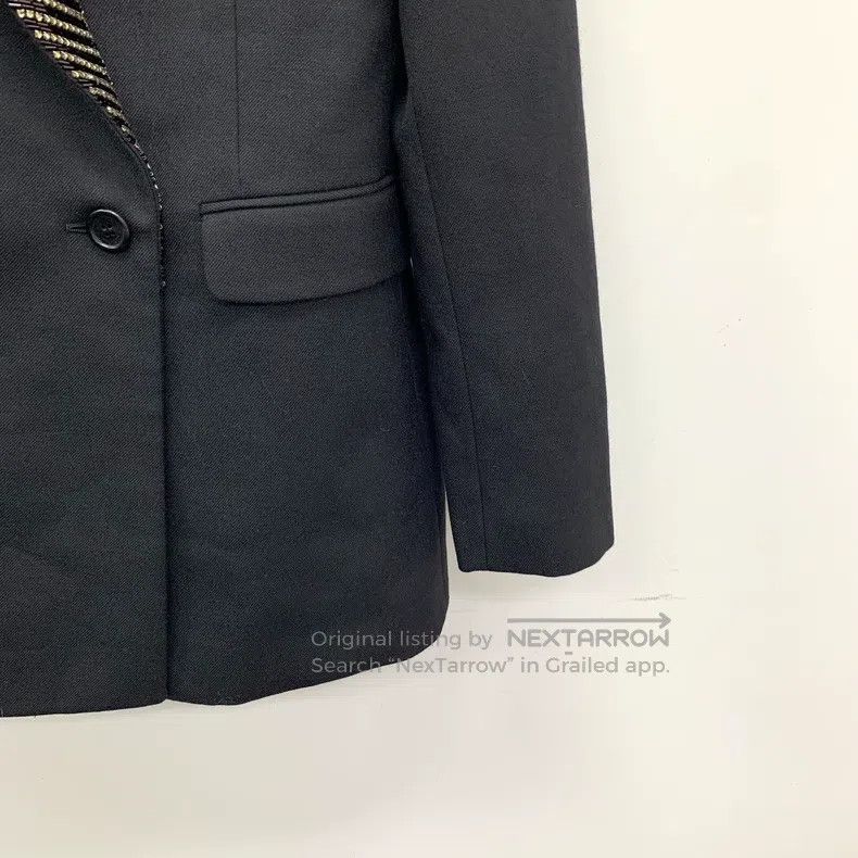 Saint Laurent Paris Saint Laurent Paris Black Diamond Embellished Velvet Colla Size XS / US 0-2 / IT 36-38 - 4 Thumbnail