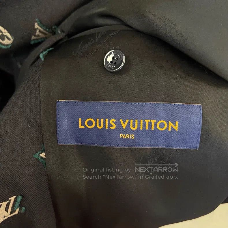 Louis Vuitton Louis Vuitton Old-print embroidered logo blazer jacket Size US L / EU 52-54 / 3 - 4 Thumbnail