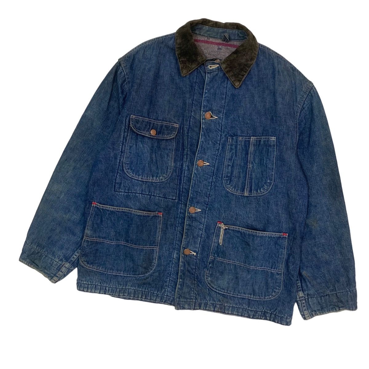 Sears Vintage 50s Sears Blanket Lined Denim Chore Jacket Size US M / EU 48-50 / 2 - 6 Thumbnail