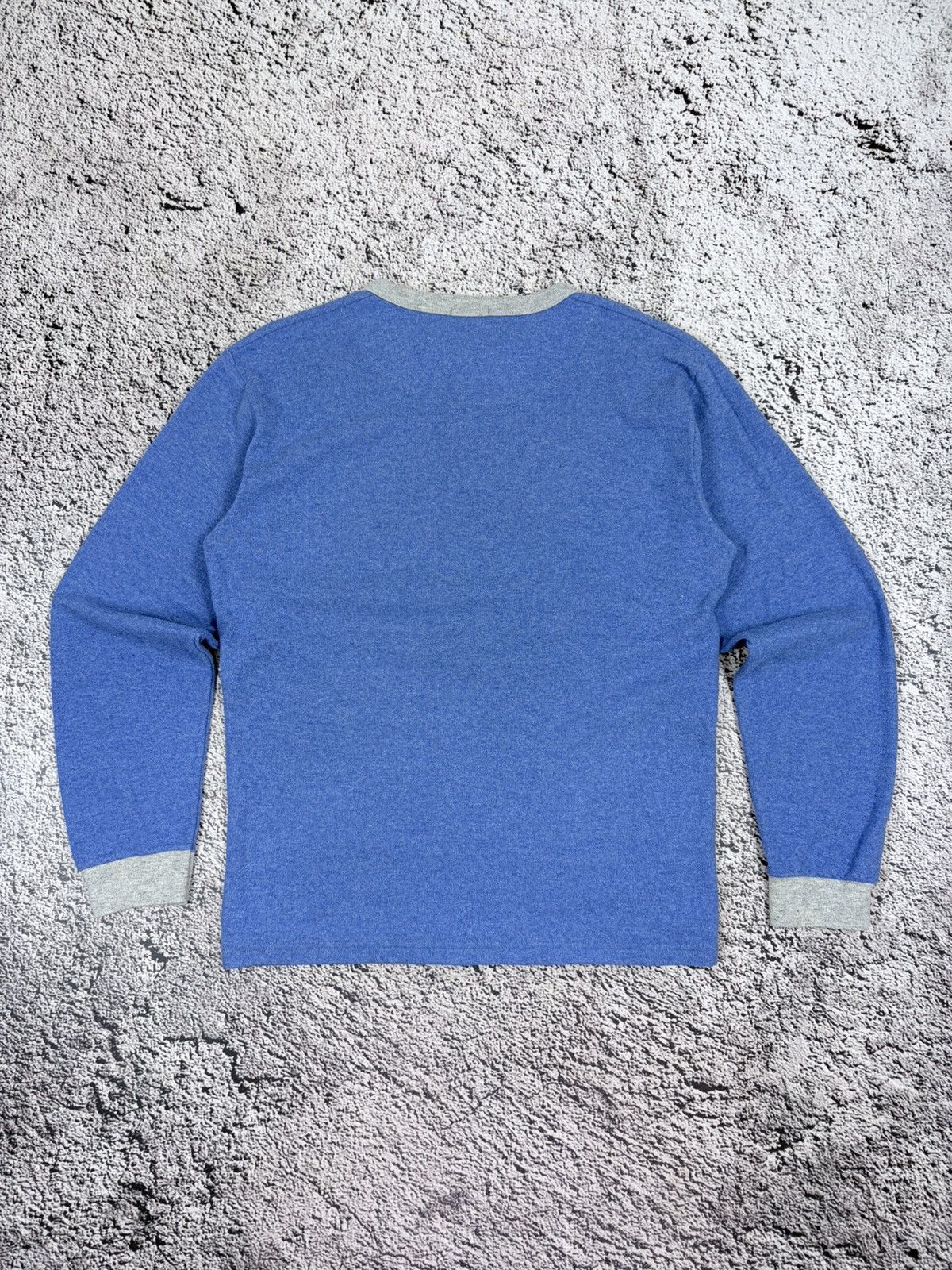 Nazareno Gabrielli Vintage Nazareno Gabrielli Henley Long Sleeve Blue L Size US L / EU 52-54 / 3 - 6 Thumbnail