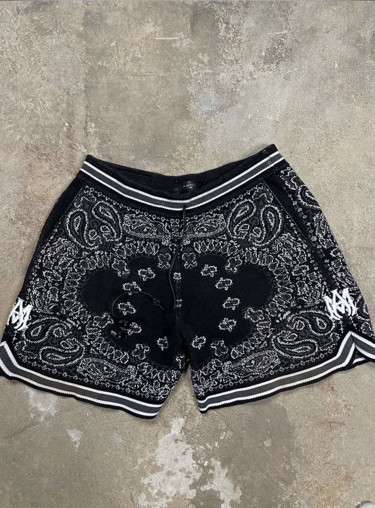 Amiri Amiri knit bandana paisley short mens xl Size US 37 - 1 Thumbnail