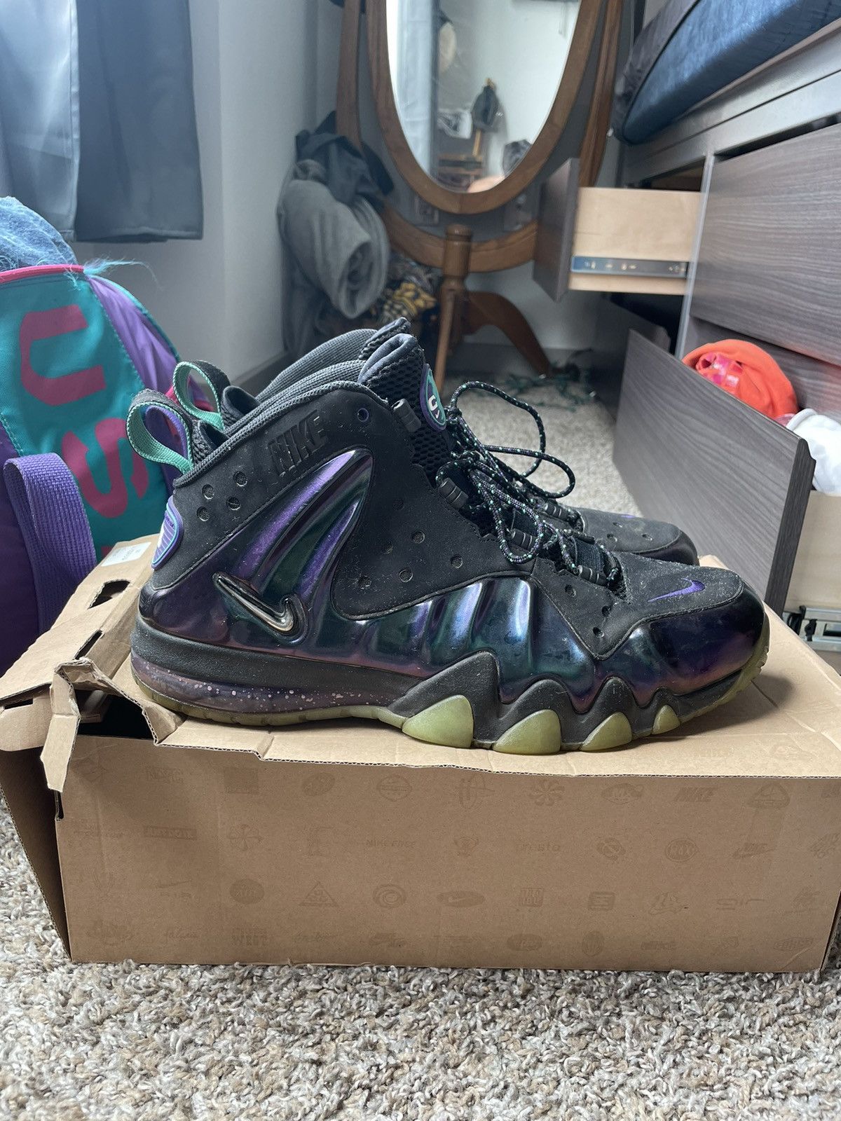 image of Nike Charles Barkley Eggplants Shoes, Men's (Size 11.5)
