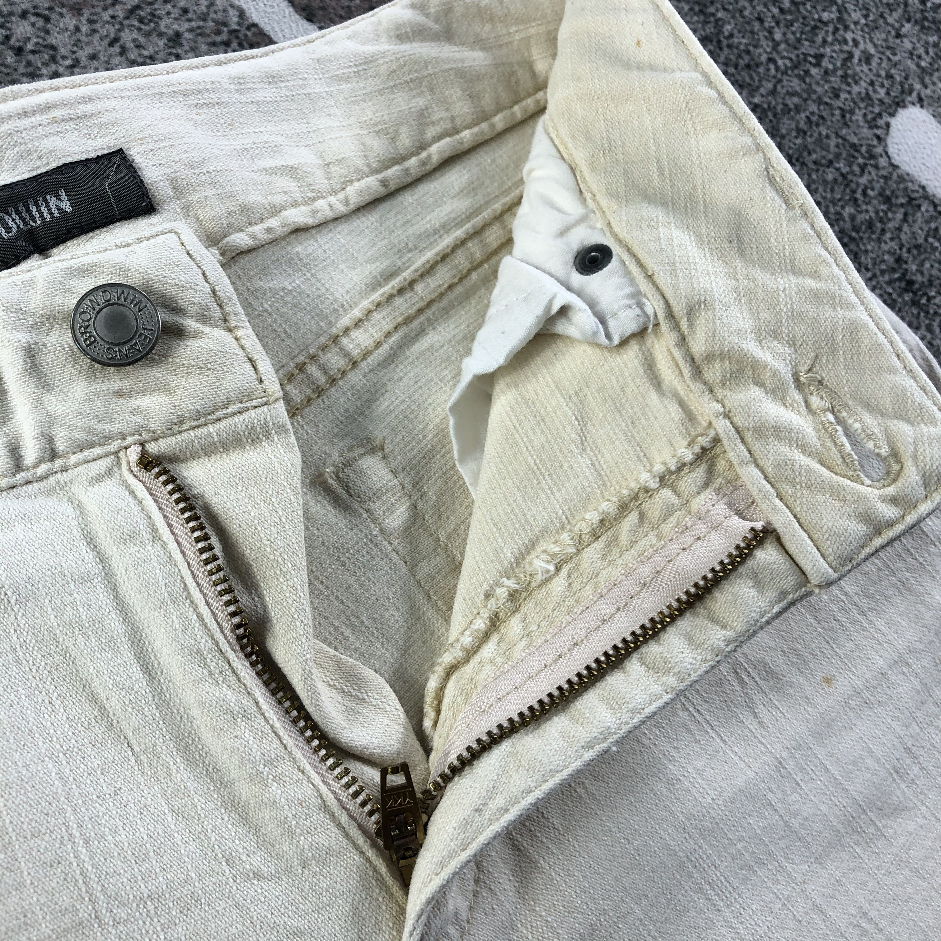 Japanese Brand Japanese Brand Browdwin White Jeans Flare Denim KJ1625 Size 27" / US 4 / IT 40 - 7 Thumbnail