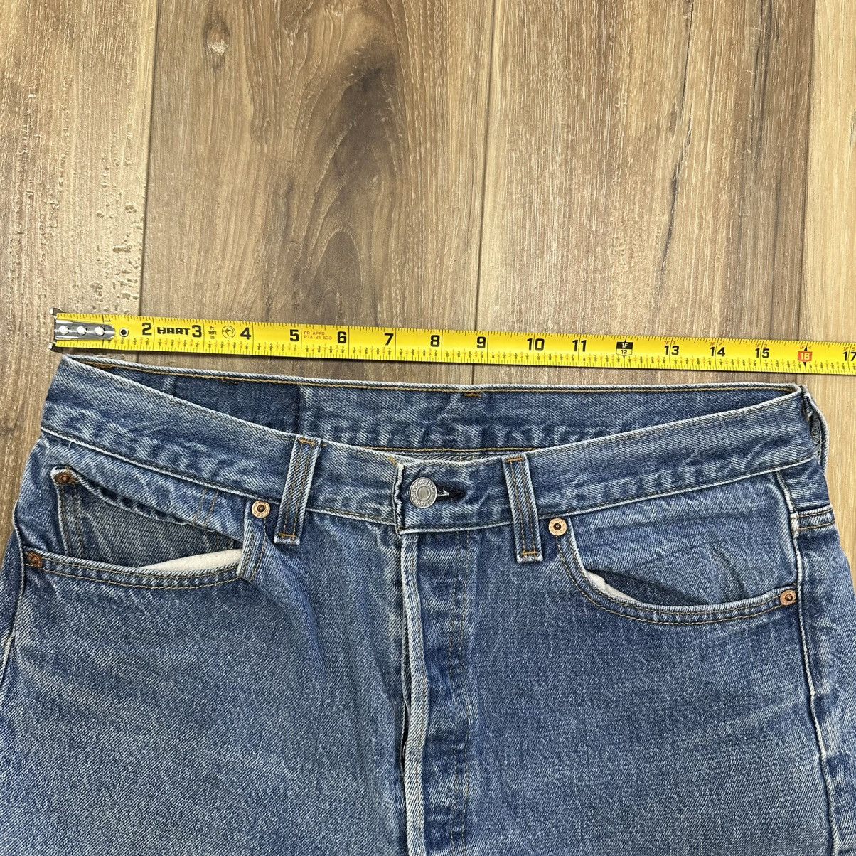 Levi's Vtg 90s Levi’s 501xx STF Jeans USA Tag 35x36 (Actual 32x31) Size US 32 / EU 48 - 10 Thumbnail