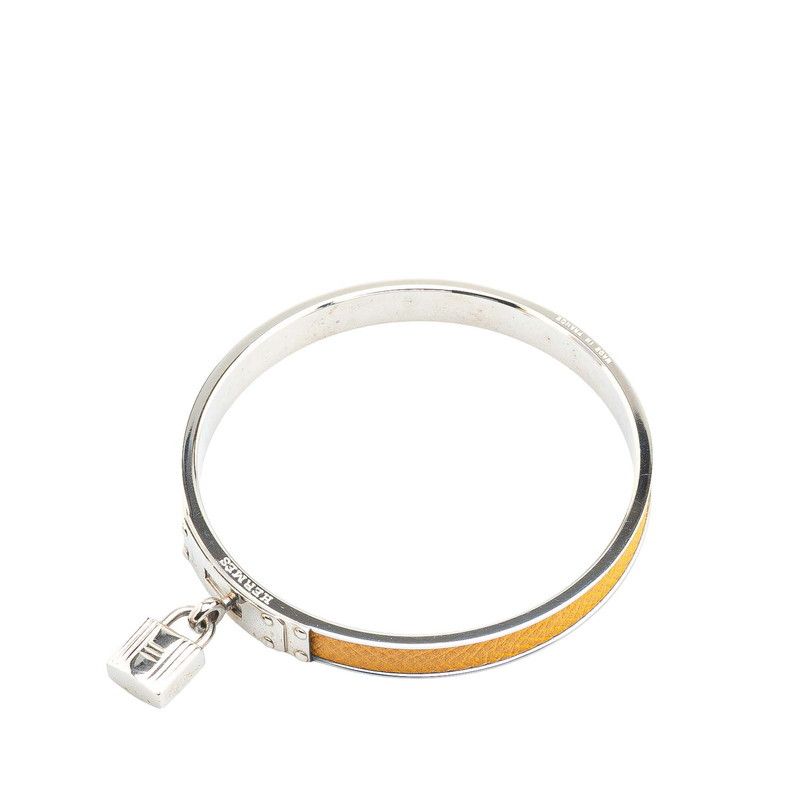 Hermes Hermes Hermes Kelly Cadena Motif Metal Leather Bracelet Metal Bangle DUTY FREE for USA Size ONE SIZE - 1 Thumbnail