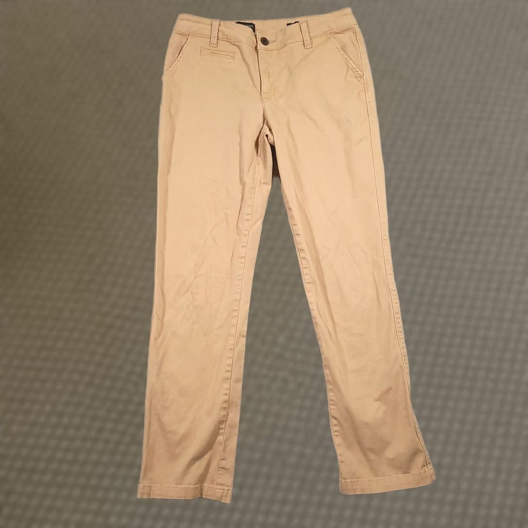 Lee Lee Modern Series Straight Fit Stretch Women's Pants Khaki Size 10 M Pants Women Khaki Tan Regular Straight 10 M Lee Modern Series Ladies Pants Size 32" / US 10 / IT 46 - 1 Thumbnail