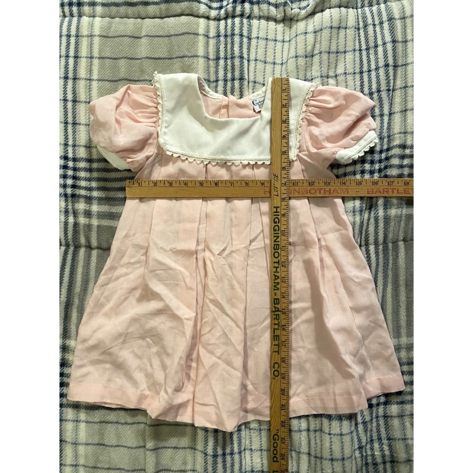 Vintage VINTAGE Cinderella Farm Dress Pink Girls Size 5 60s-70s Made In USA Victorian Polyester Girls 5 United States Cinderella Size ONE SIZE - 3 Thumbnail