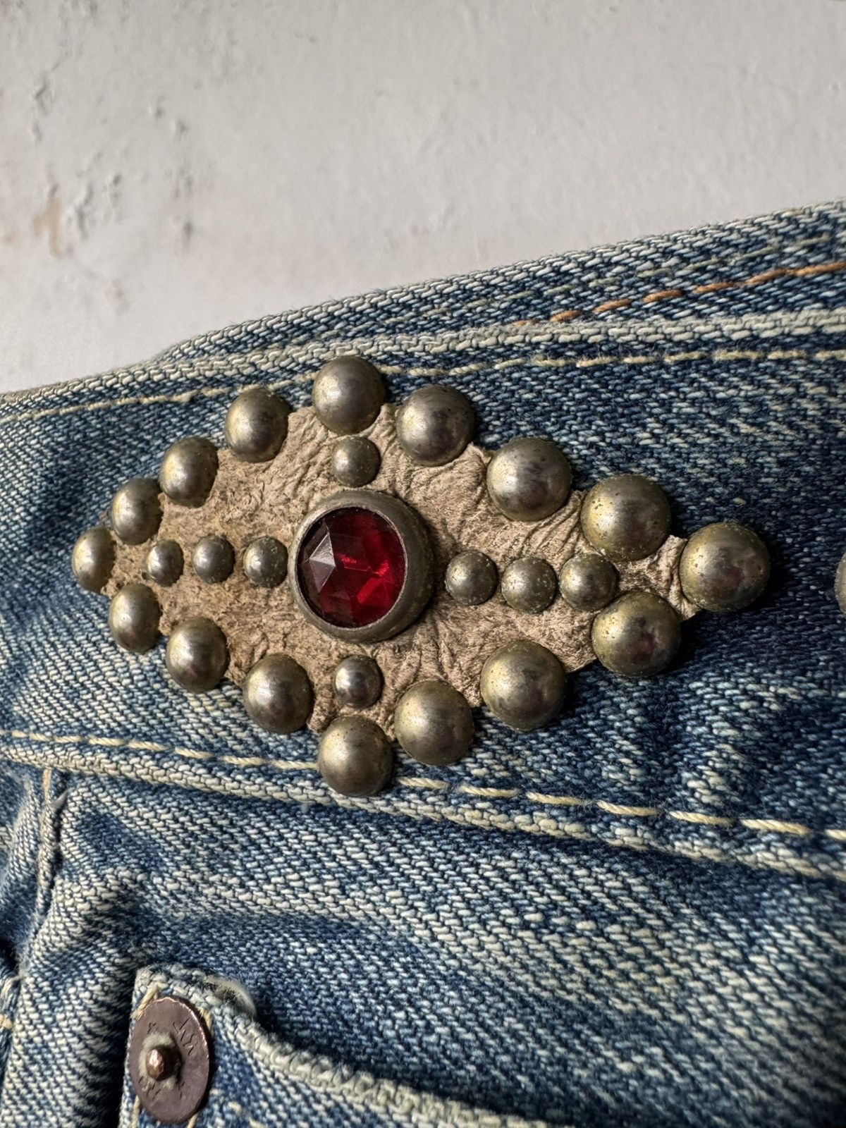 Ralph Lauren 2006 RRL 1/1 Moonshine Wash Lapidary Gemstone Selvedge Denim Size US 35 - 11 Thumbnail