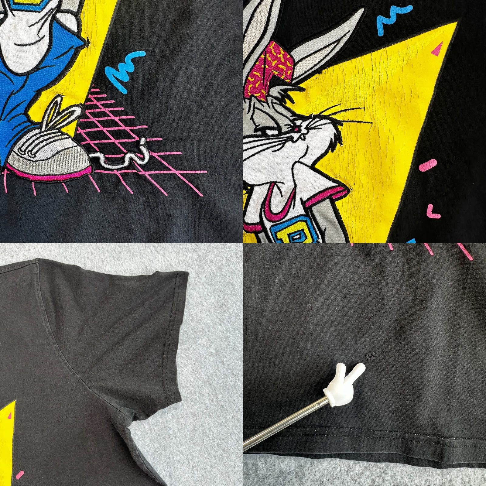 Vintage Looney Tunes T-Shirt Black Men's 3XL Short Sleeve Crew Neck Shirt Regular Size Short Sleeve Crew Neck Black 3XL Men Size US XXL / EU 58 / 5 - 8 Thumbnail