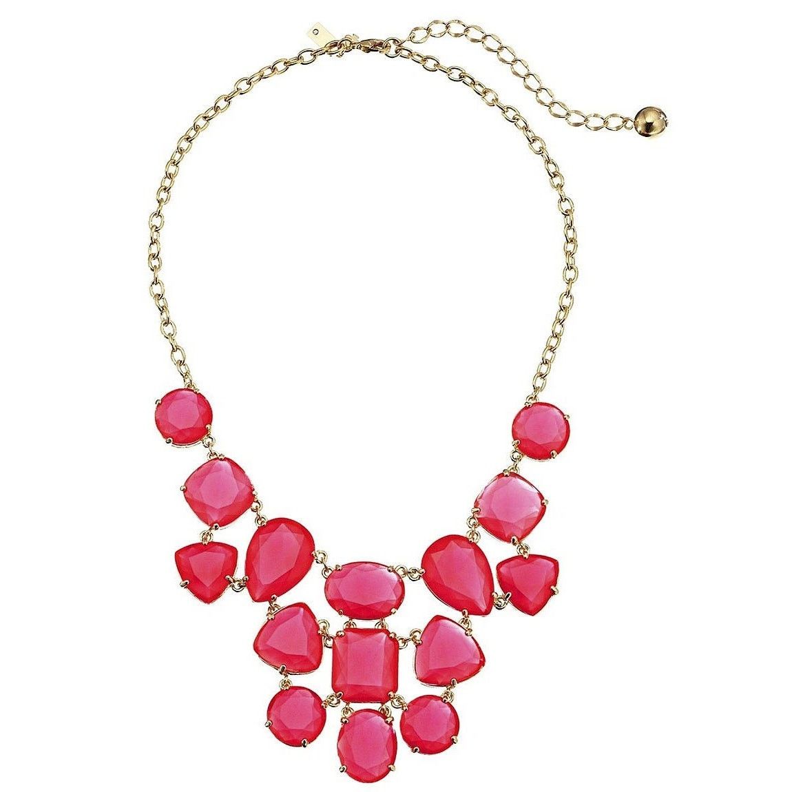 Kate Spade Kate Spade Vegas Jewels Facet Cluster Pink Bib Necklace Size ONE SIZE - 10 Thumbnail