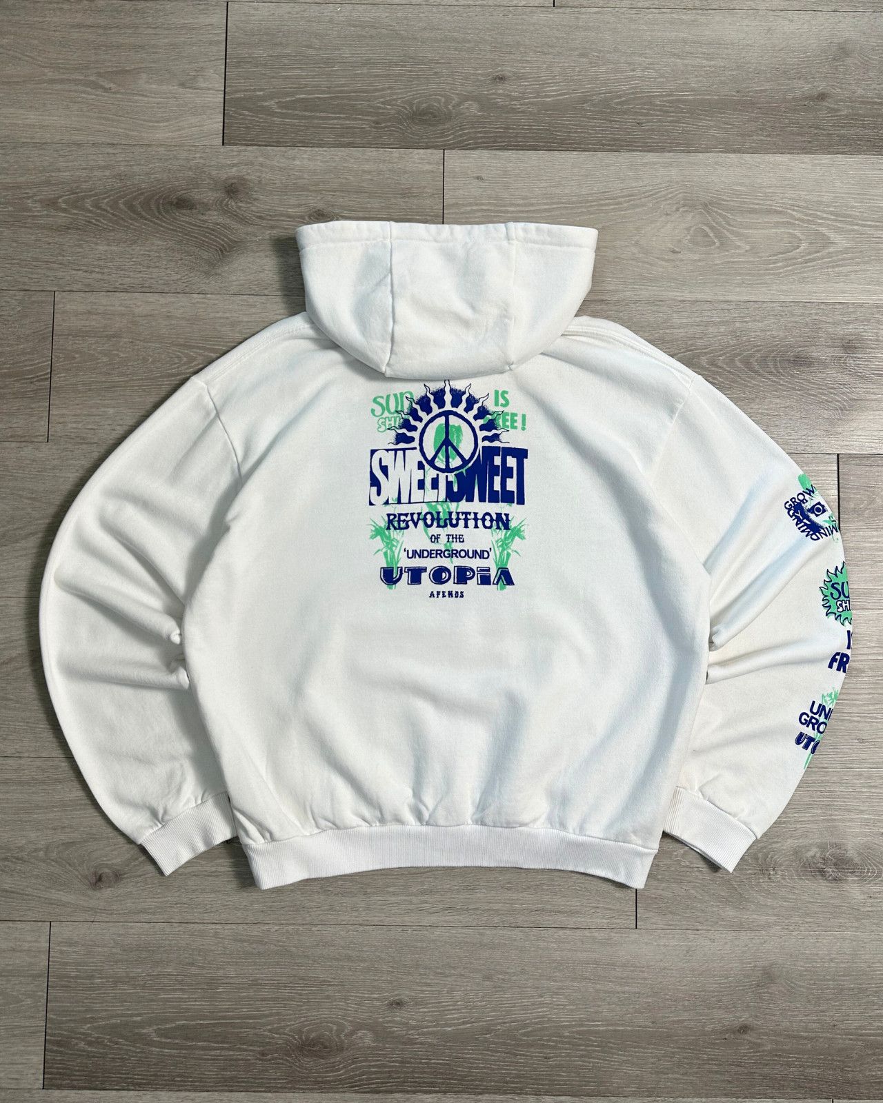Afends NWT Afends - Utopia - Men's White Organic Hoodie - Medium Size US M / EU 48-50 / 2 - 2 Thumbnail