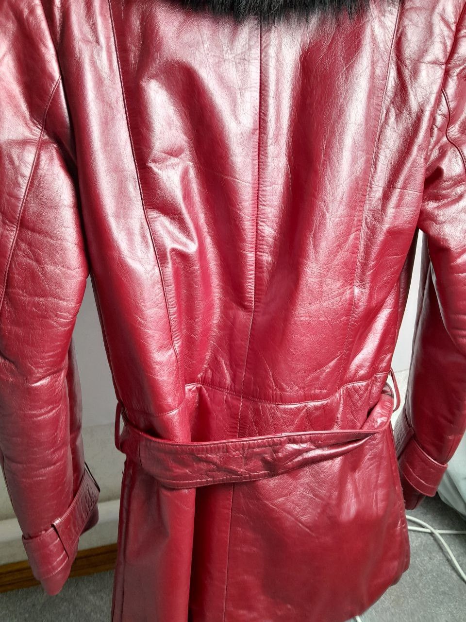 Mephisto Mephisto red leather women's coat fur fox size M Size M / US 6-8 / IT 42-44 - 10 Thumbnail