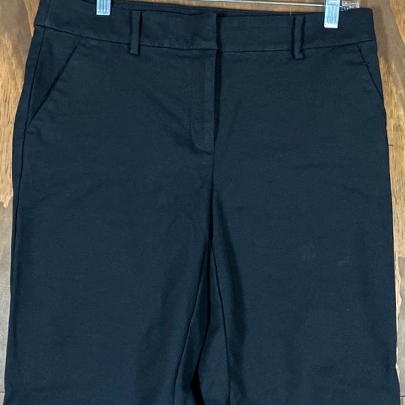 Loft LOFT Womens Pants Black The Riviera SlimMid Rise Curvy Cotton Blend Stretch 6 Dress Pants Office Workwear Size 28" / US 6 / IT 42 - 2 Thumbnail
