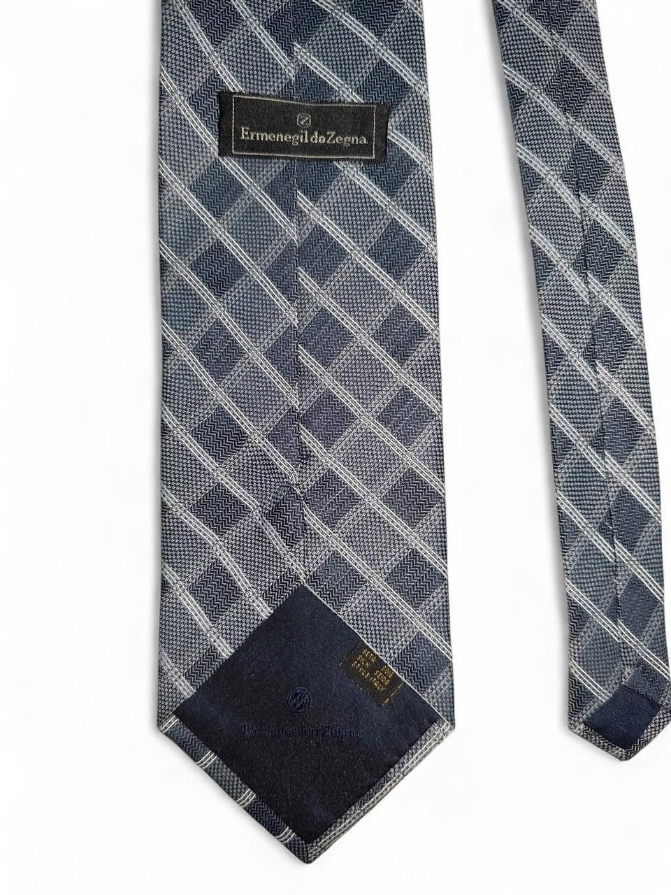 Ermenegildo Zegna ZEGNA Grey Diamond pattern tie | Made in Italy | 100% Silk Size ONE SIZE - 2 Thumbnail