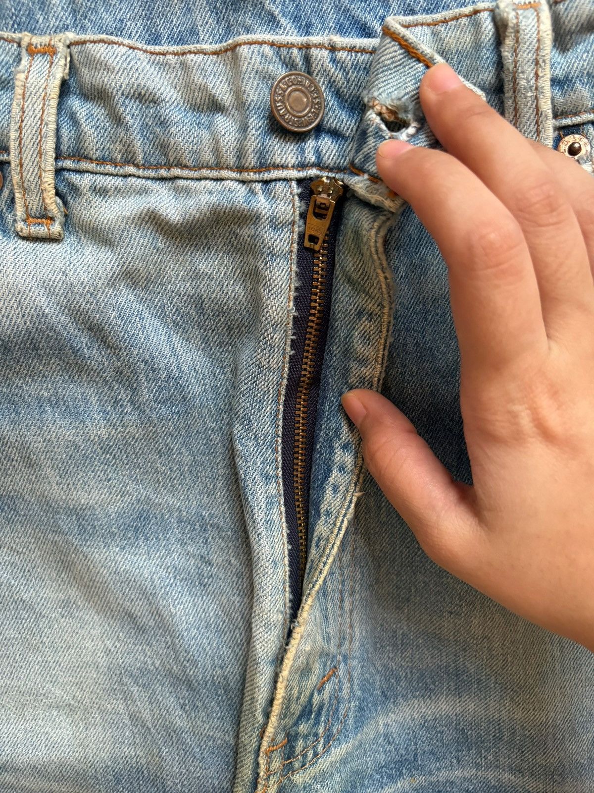 Levi's Vintage 90s Levis Mud Wash Distressed Baggy Jeans Size US 36 / EU 52 - 3 Thumbnail