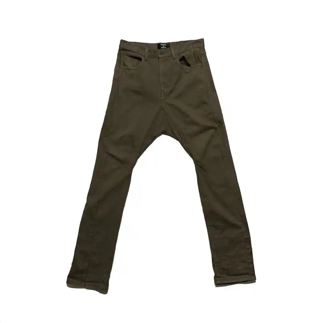 image of Avant Garde x Cabane De Zucca Steals Cabane De Zucca Trousers Hiphop Rapper Drop Pants in Green (Si