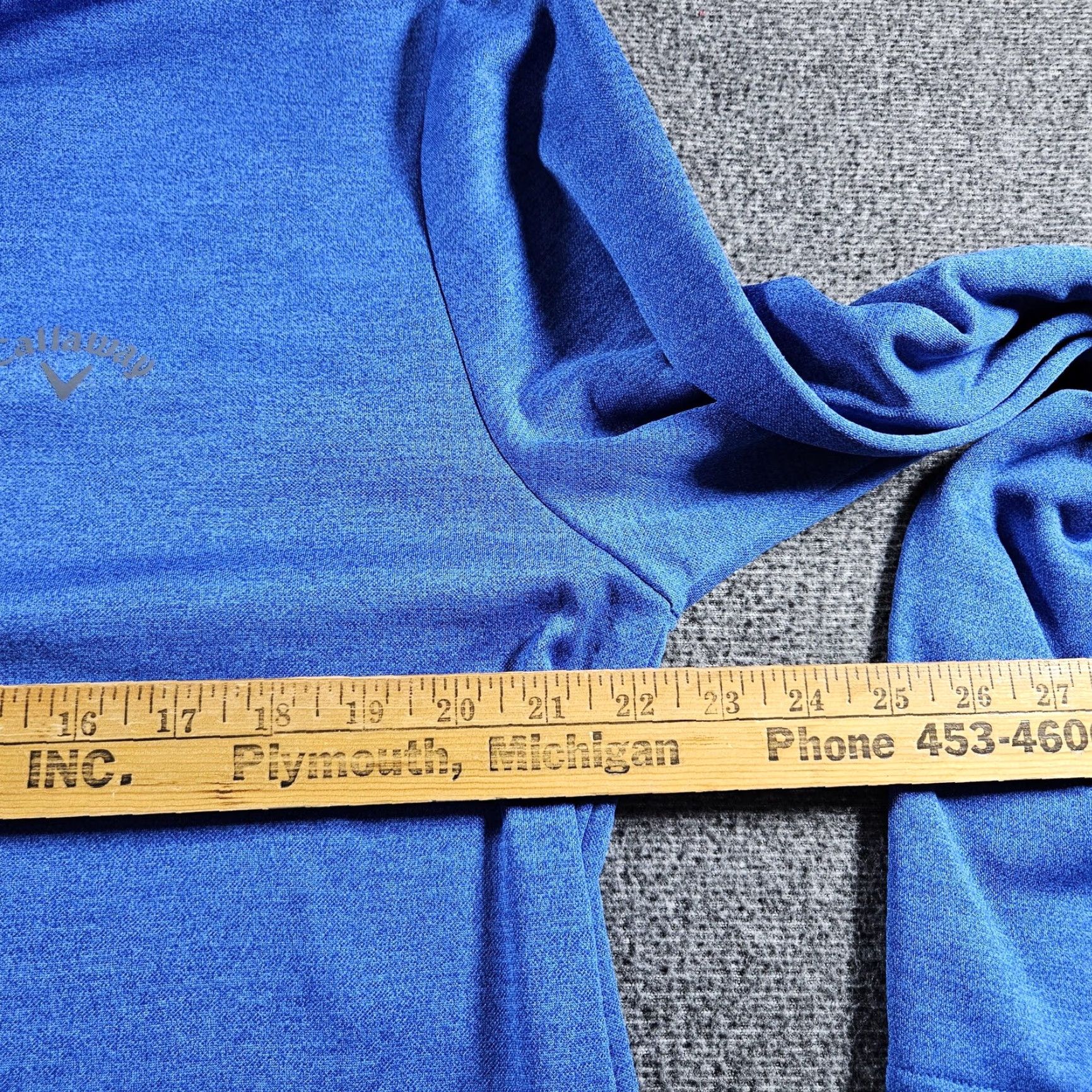 Callaway Callaway Pullover Mens Large Blue 1/4 Zip Mock Neck Golf Fleece Pocket Chest Long Sleeve Size US L / EU 52-54 / 3 - 7 Thumbnail