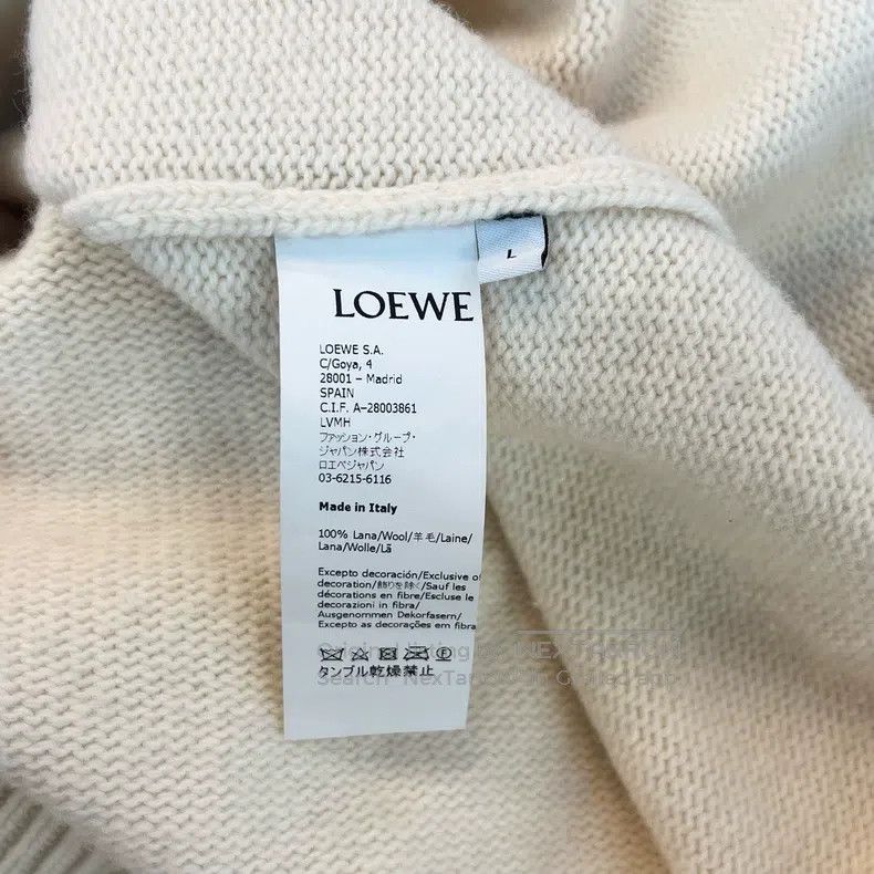 Loewe LOEWE Embroidered rhinestone logo sweater Size L / US 10 / IT 46 - 4 Thumbnail