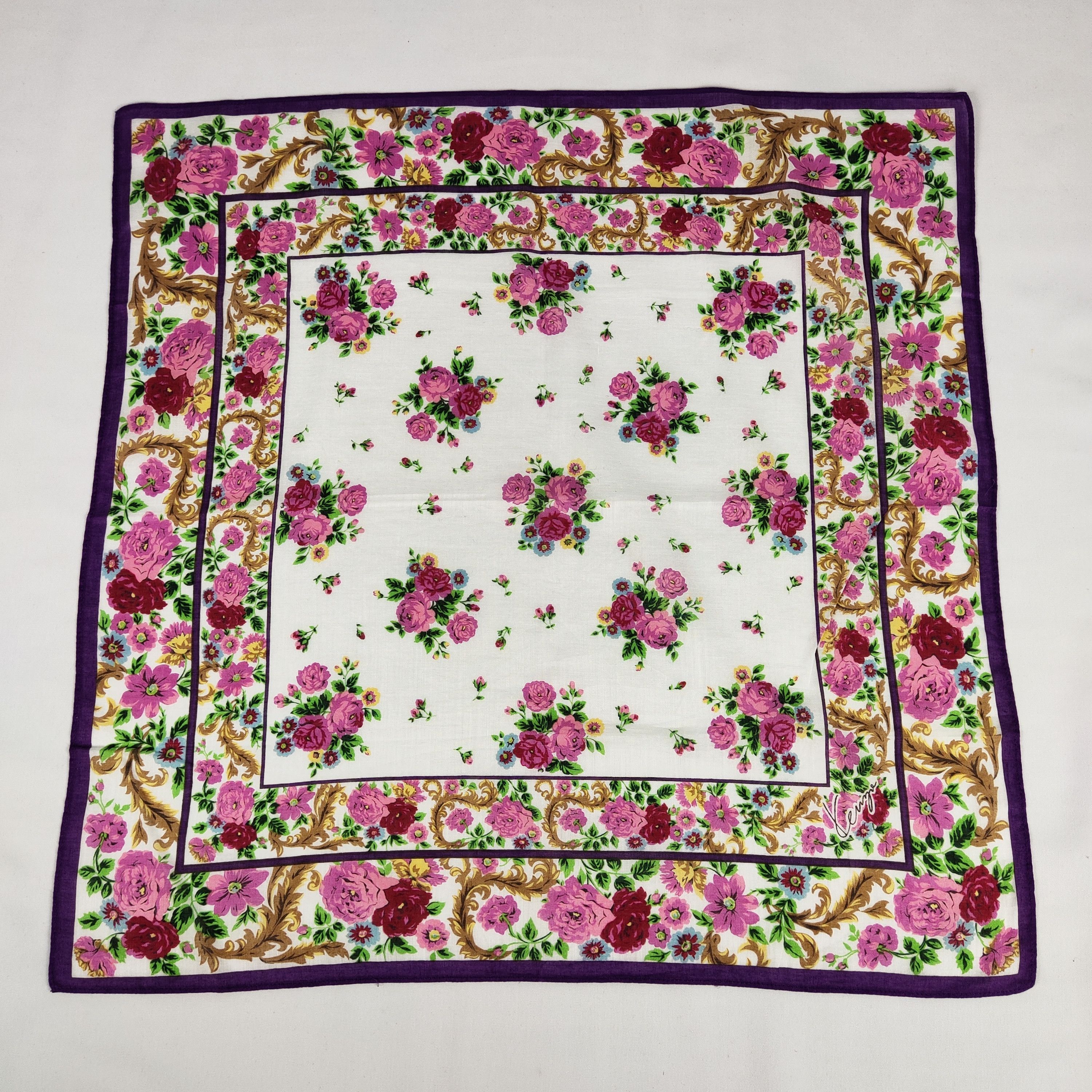 Kenzo × Vintage Kenzo Handkerchief / Neckerchief / Bandana FZ354 Size ONE SIZE - 3 Thumbnail