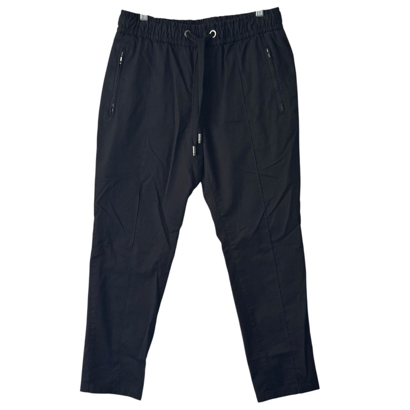 Dolce & Gabbana Essential Black Stretch Cotton Pants IT 46 Metal Logo Tag Size US 30 / EU 46 - 15 Thumbnail