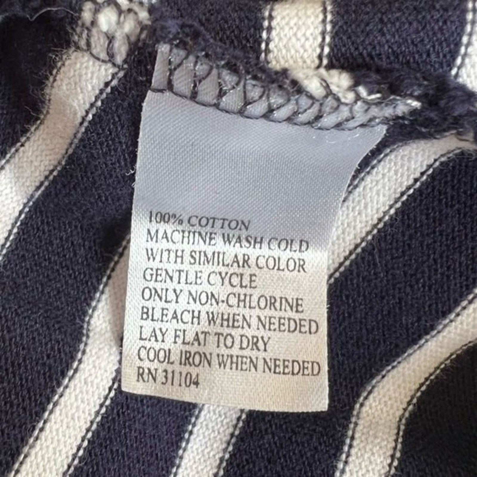 Other Crown & Ivy Nav/ White Nautical Stripes Cotton Mini Skirt, S Size 28" / US 6 / IT 42 - 4 Thumbnail