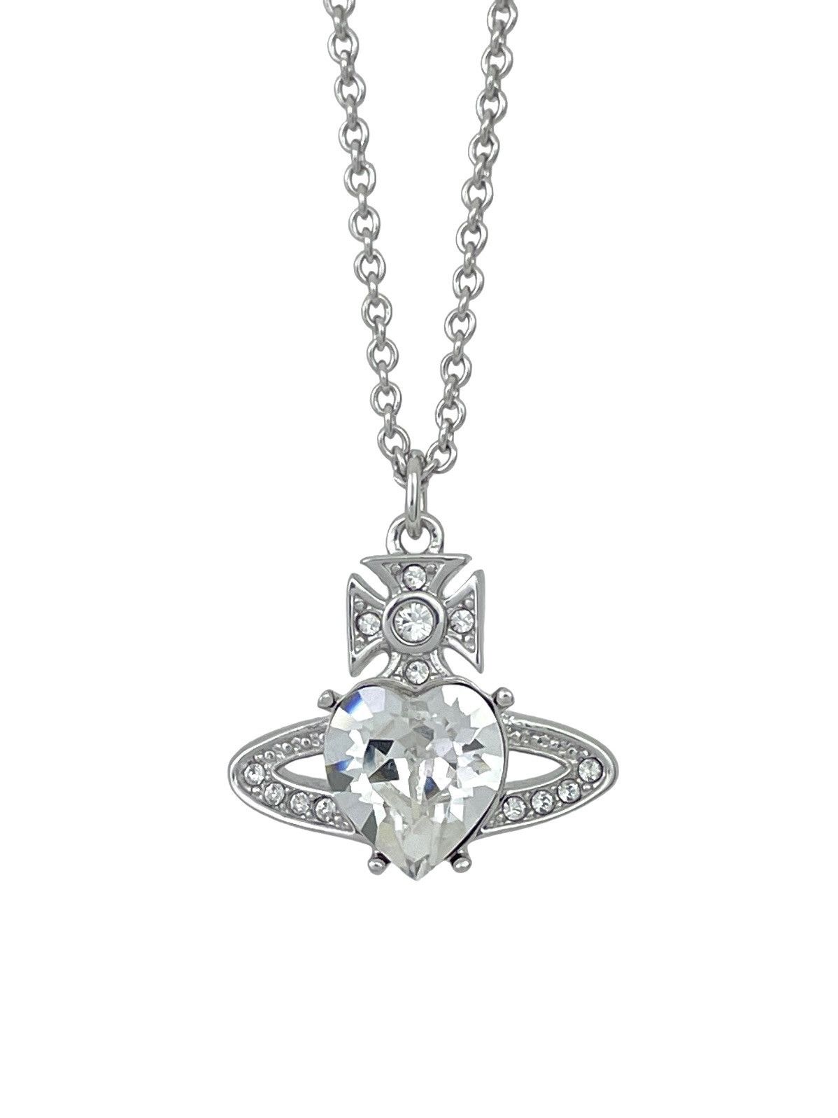 Vivienne Westwood Crystal Heart Orb Necklace Grailed