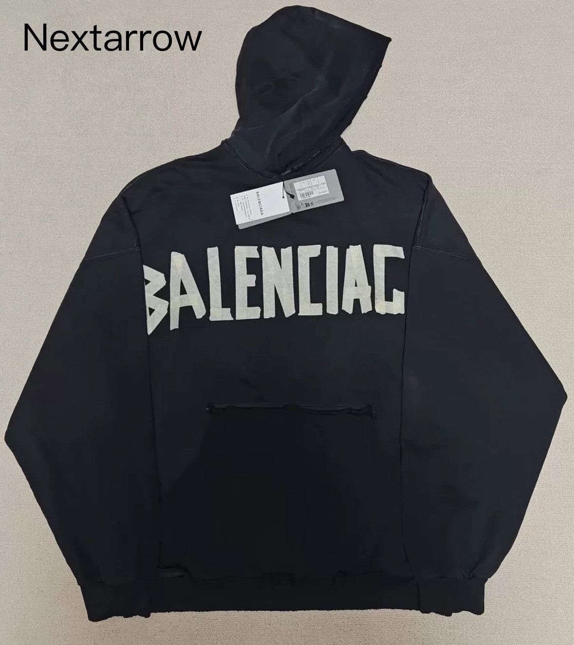 Balenciaga Balenciaga 23SS adhesive tape TAPE paper hoodie | Grailed