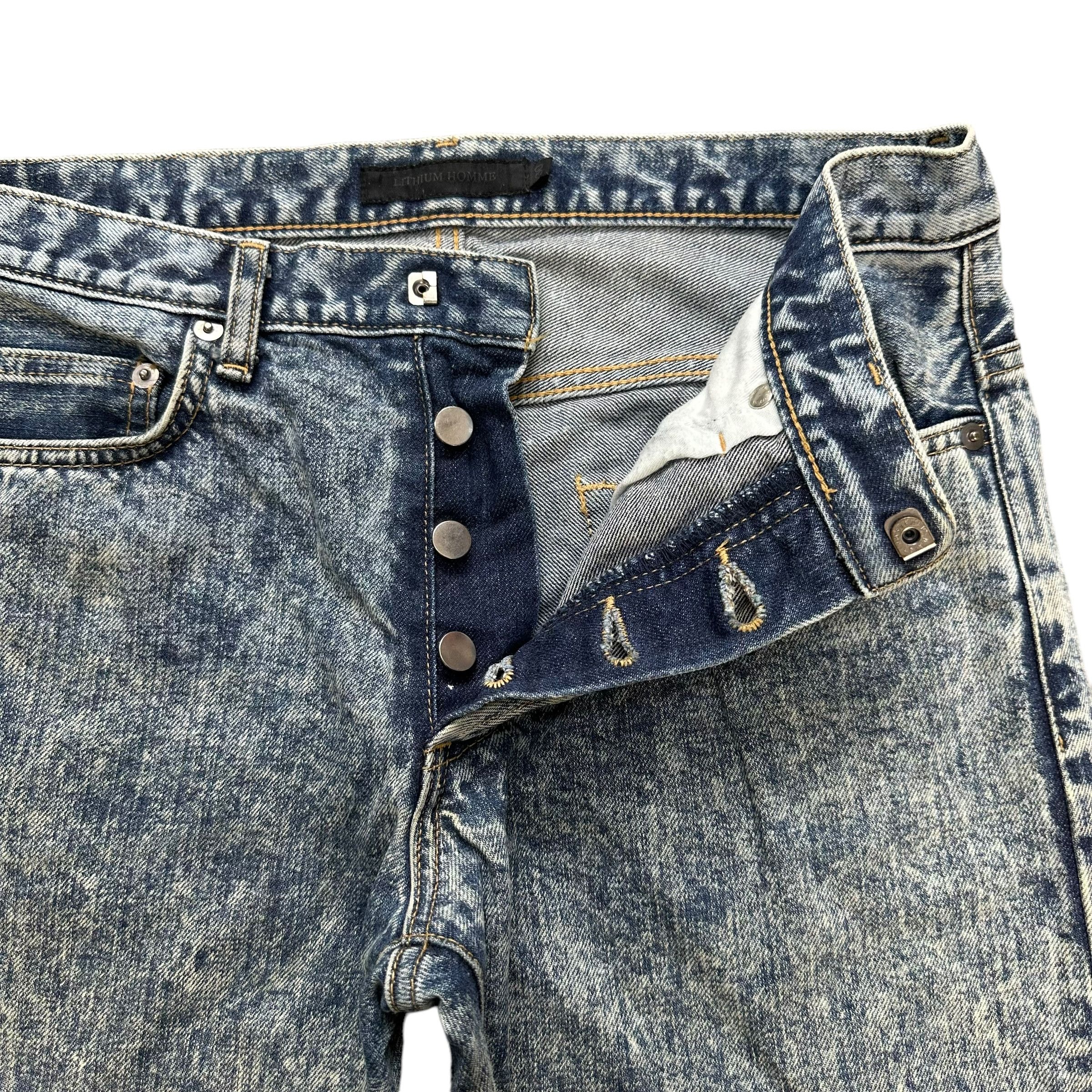 Lithium Lithium Homme Acid Wash Skinny Jeans #9114-58 Size US 32 / EU 48 - 3 Thumbnail