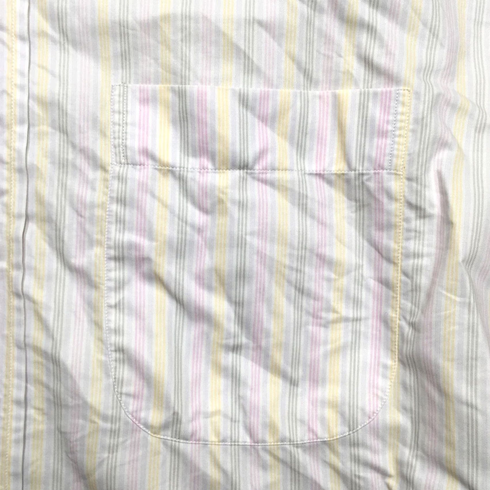Brioni Brioni Shirt Mens XL Stripe Button-Down Italy Neiman Marcus Luxury Dress Shirt Color White Size 46R - 4 Thumbnail