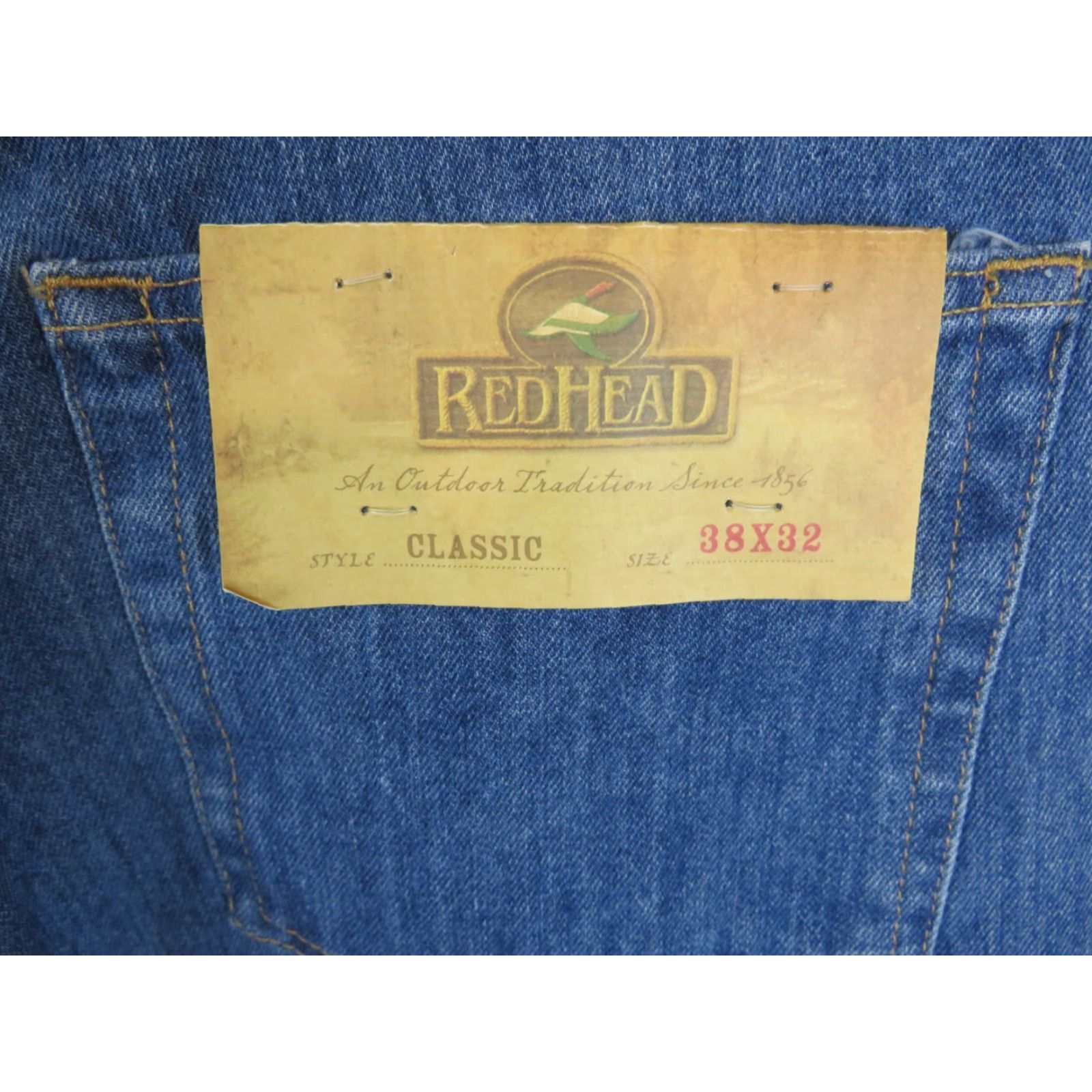 Vintage VINTAGE RedHead Work Pants 38X32 Regular Mens Blue Jeans NOS tags 90s Vintage - new. Size US 32 / EU 48 - 2 Thumbnail