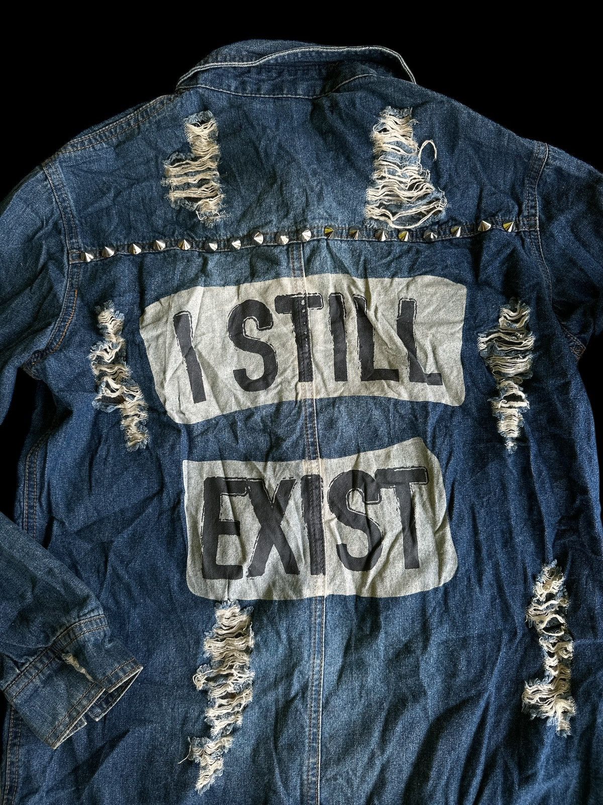 Kapital Denim Jacket💥 Glad News Studded Jacket Distress Fashion💥 Size US L / EU 52-54 / 3 - 4 Thumbnail