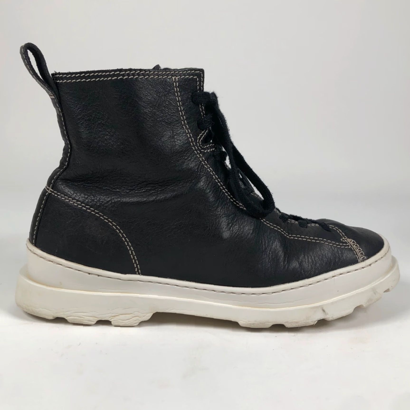 Camper Camper Brutus Womens Size 10.5 / 41 Black Leather Casual Boots Zip Size US 11 / IT 41 - 4 Thumbnail
