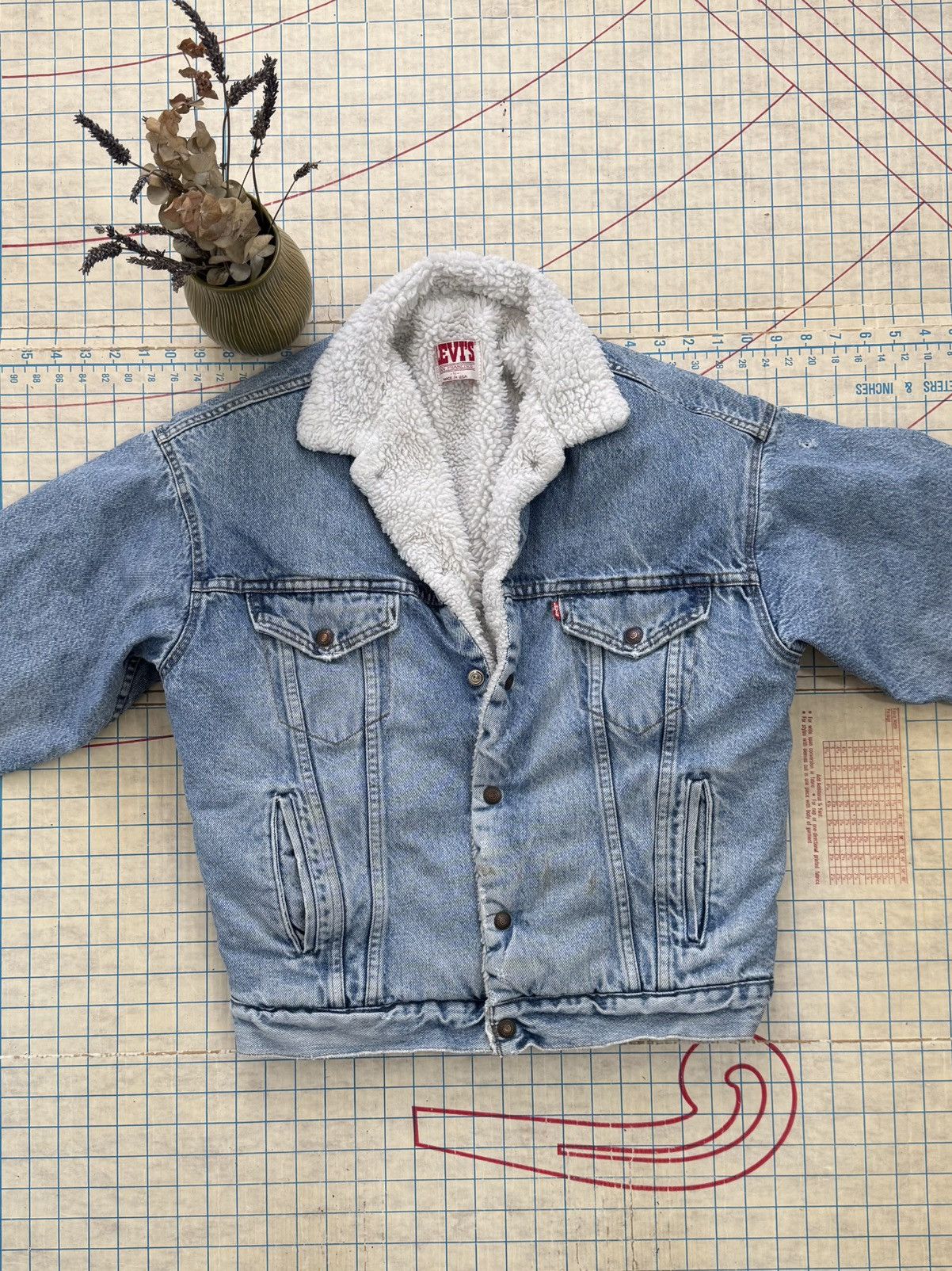 Levi's Vintage Levi’s 80’s Sherpa Lined Denim Jacket Mens Small Size US S / EU 44-46 / 1 - 4 Thumbnail