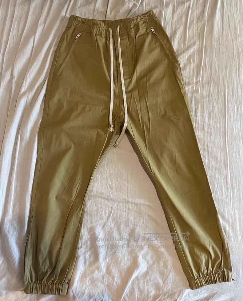 Rick Owens Rick Owens Khaki zipper pants Size US 36 / EU 52 - 1 Thumbnail