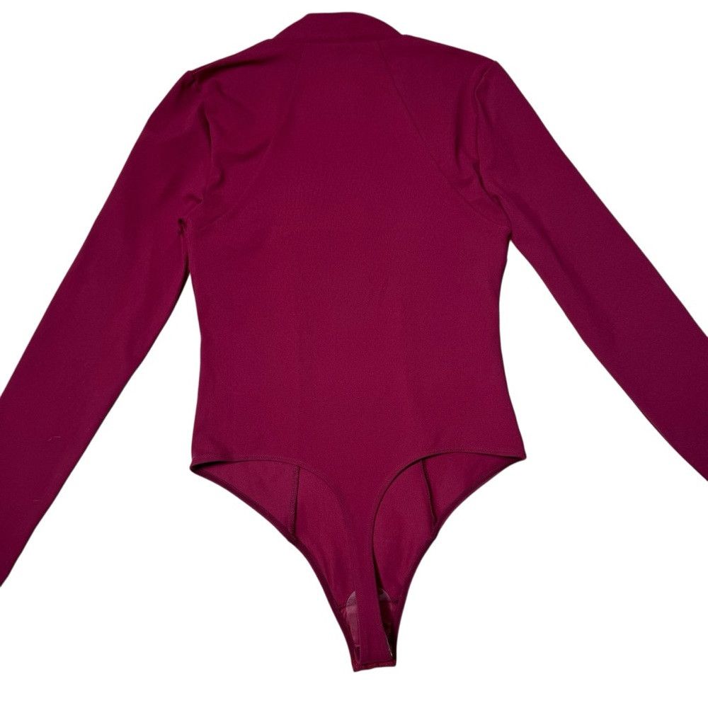 Free People NWT New $78 Free People Now Or Never Red Plum Bodysuit Size Size S / US 4 / IT 40 - 4 Thumbnail