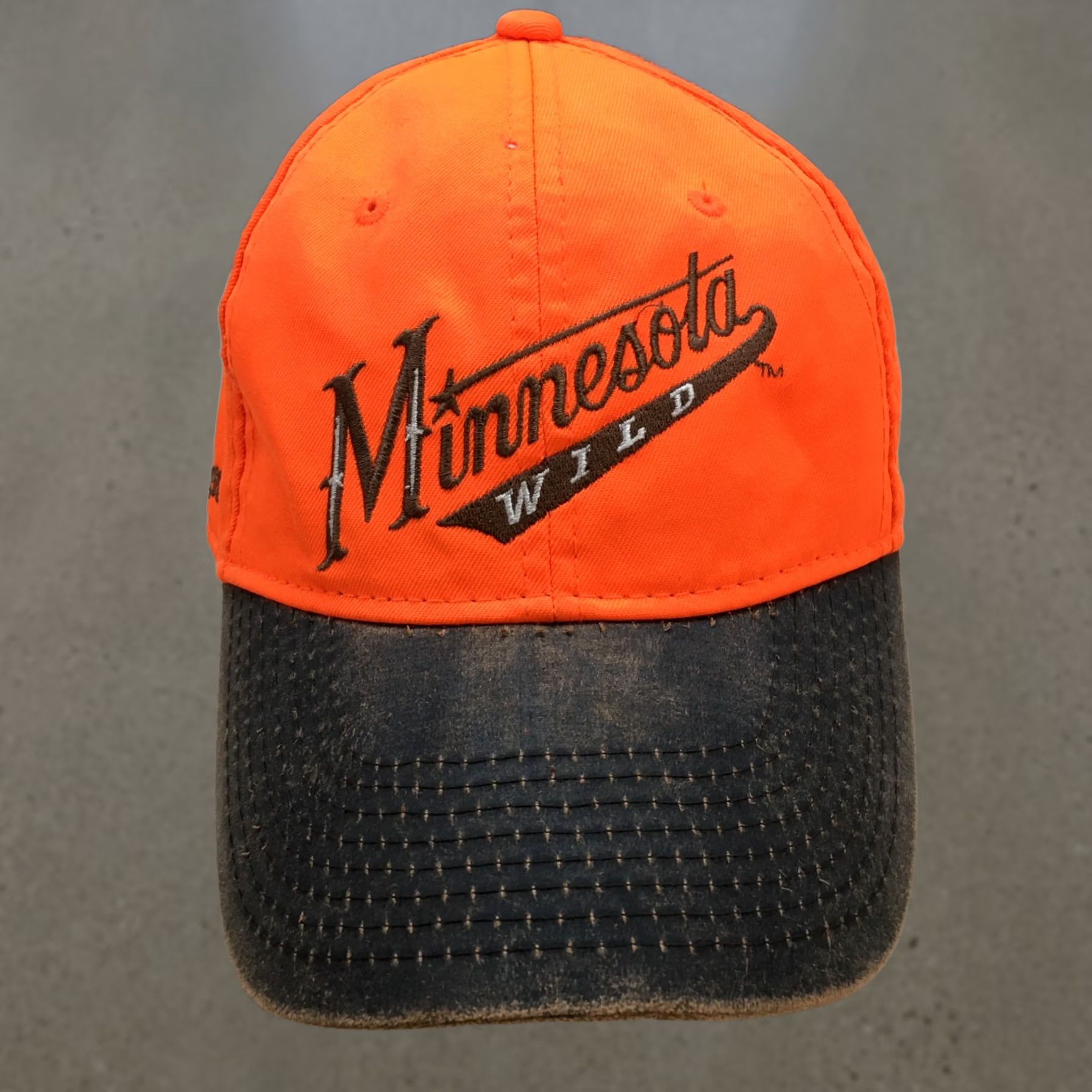 Vintage Gander Mtn Minnesota Wild Baseball Cap Hat Mens One Size Orange Brown Curve Bill Size ONE SIZE - 1 Thumbnail