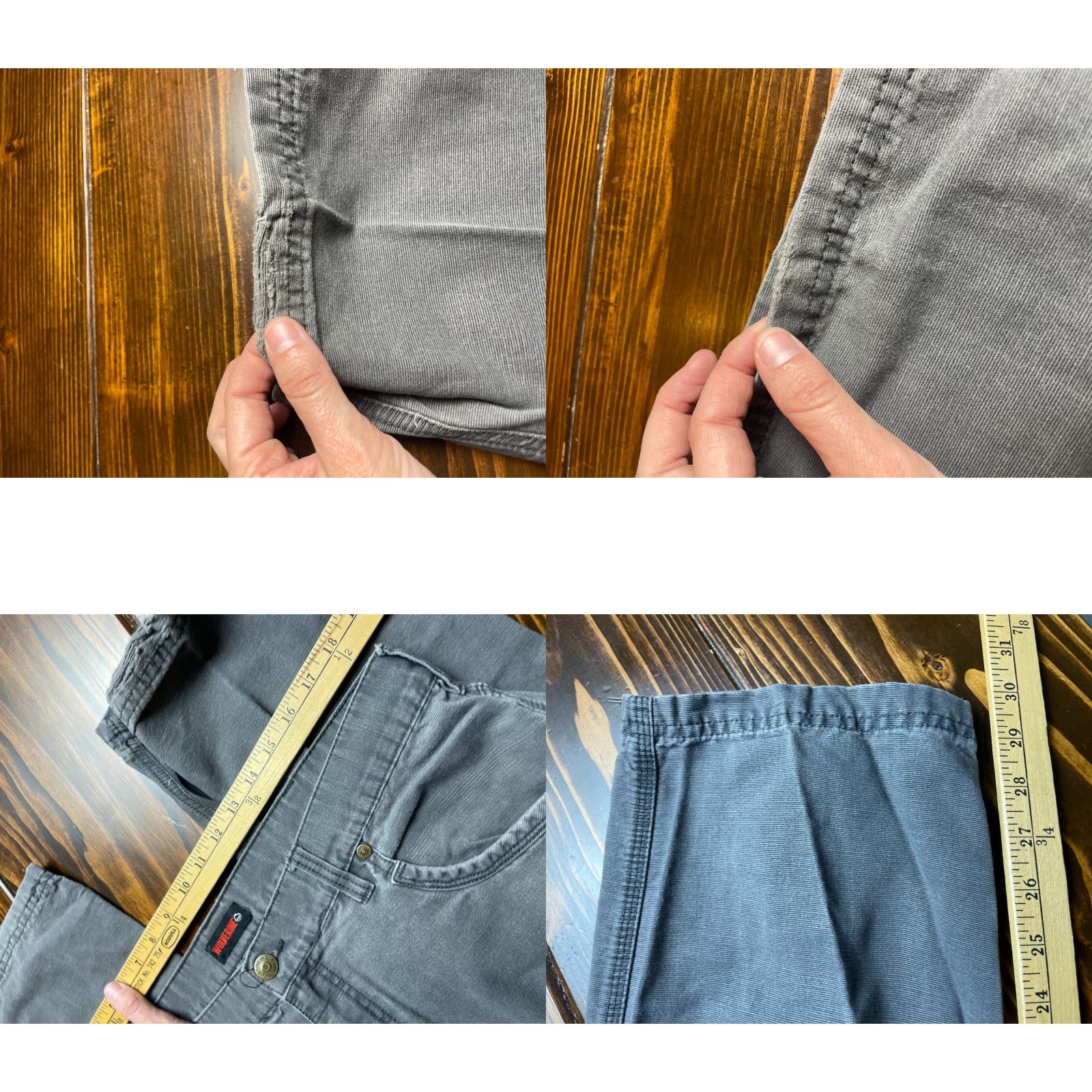 Vintage Wolerine Workpants Men's Size 38/32 Gray Straight Pockets Frayed Hem Spot on Leg Jeans Men Vintage No Size US 38 / EU 54 - 8 Thumbnail